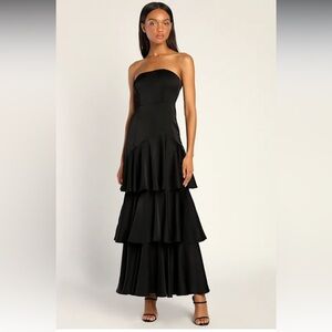 NWT Lulu's Chic Black Strapless Dress